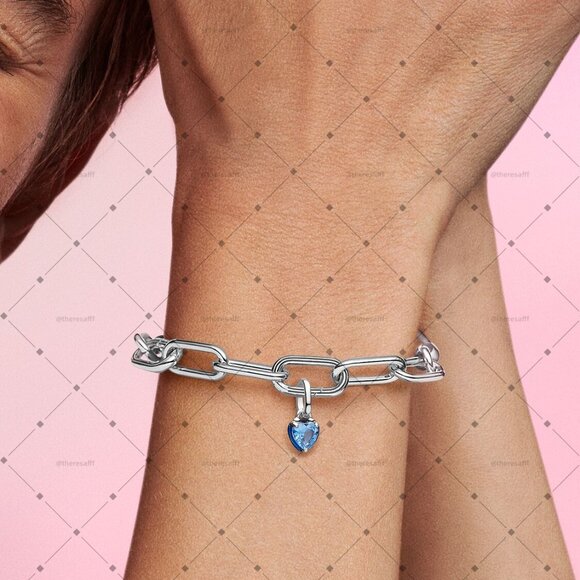 Pandora Pandora ME Blue Chakra Heart Mini Dangle Charm - Picture 4 of 5